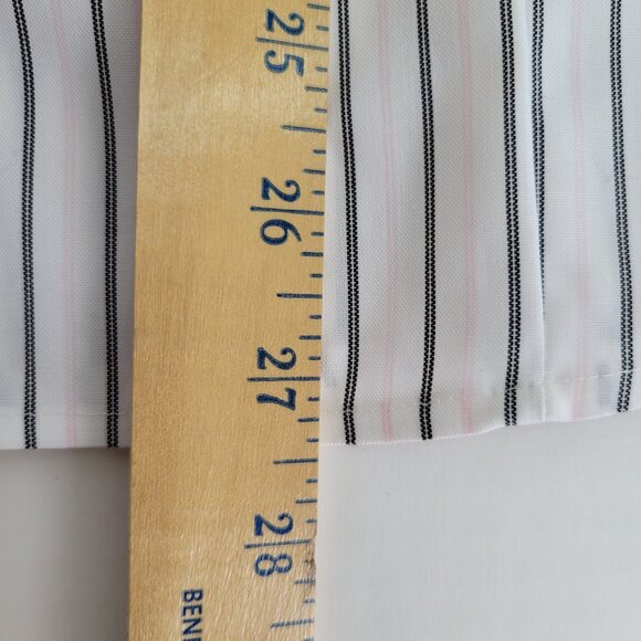 Jones New York Shirt Women's Plus 2X White Stripe Easy Care Button Collar - Picture 10 of 12